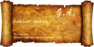 Gabler Anita névjegykártya
