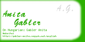 anita gabler business card